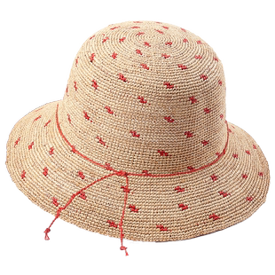 拉菲草草帽女可折叠沙滩海边渡假拉菲遮阳帽防晒帽子特细手工编织