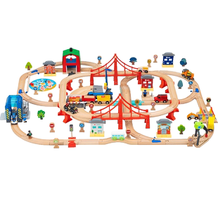 儿童玩具交通路标指示牌早教认知道路兼容米兔brio木质轨道车