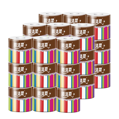 顺清柔彩虹装卷筒纸/卫生纸卷纸