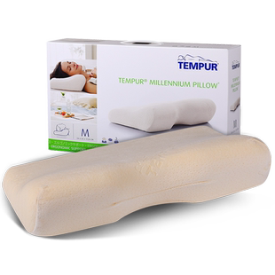 TEMPUR泰普尔记忆棉感温舒颈枕原千禧枕头护颈椎助睡眠枕芯米黄