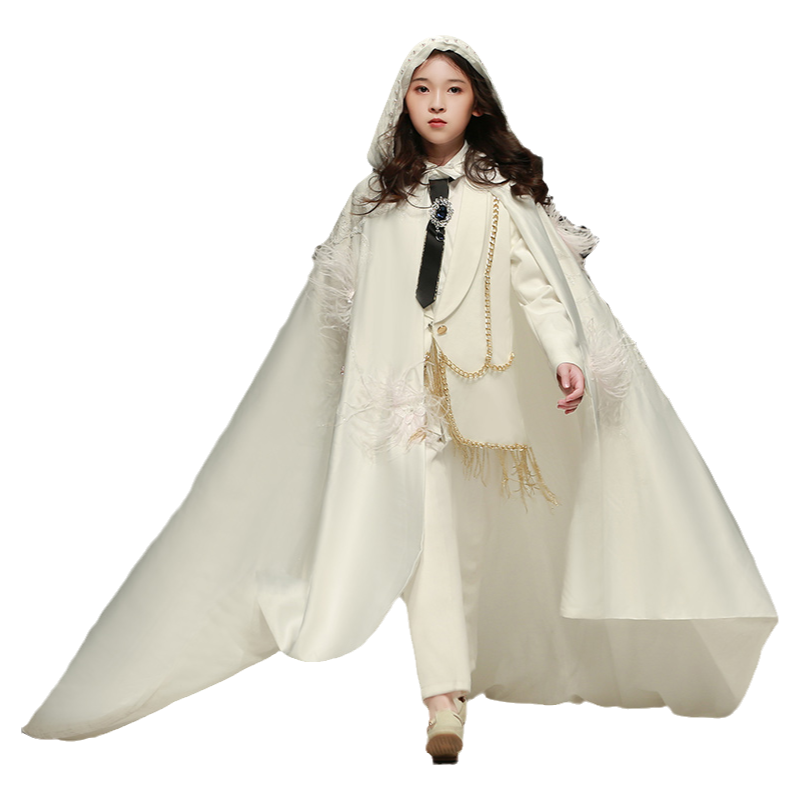 新款女童西装模特走秀高端潮服