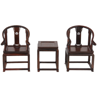 红木工艺品装饰摆件微缩模型家具实木雕刻红酸枝大皇宫椅微型椅子