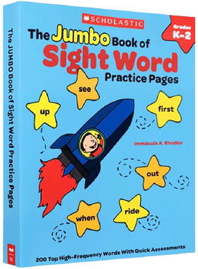 美国小学学乐高频常见词汇练习册Scholastic The complete Jumbo Book of Sight Word Practice关键词words英文原版轻松学英语