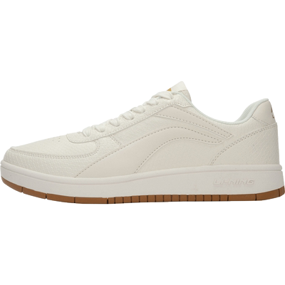 白鞋李宁男板低帮运动鞋