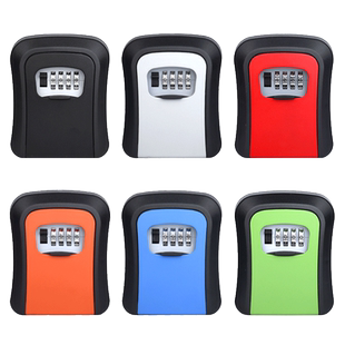 装修密码钥匙盒猫眼盒子民宿工地免打孔防盗门锁工程墙壁临时钥匙