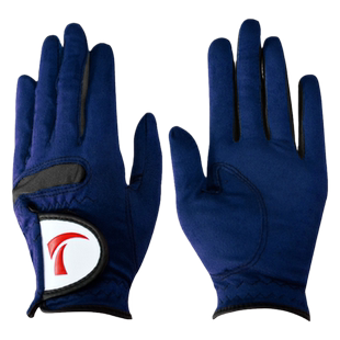 高尔夫球手套 女士纤维布golf手套 球童用 双手 柔软透气 魔术贴