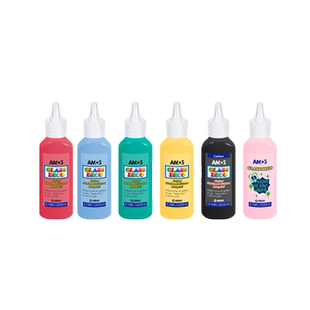 韩国AMOS免烤胶画儿童手工DIY制作涂色颜料填充女孩玻璃益智套装