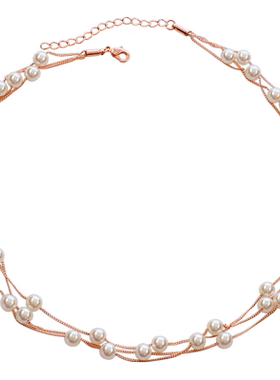 人造女日时尚气质百搭珍珠项链