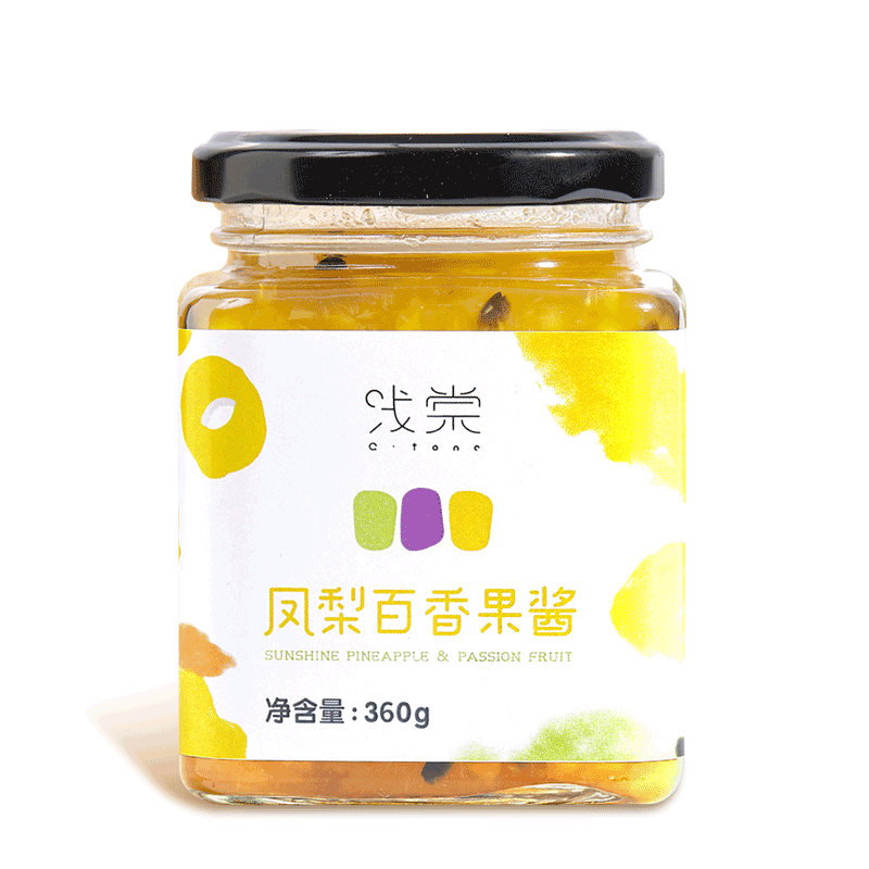 凤梨百香果酱柠檬蜂蜜柚子水果冲饮泡水喝的冲泡饮品奇亚籽蜜
