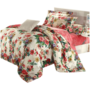 雪晶灵全棉加厚磨毛四件套1.8m床上用品被套床单四件套床单纯棉