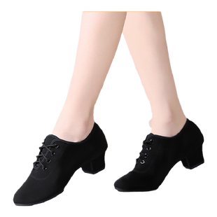 特丝丽她拉丁舞鞋女软底水兵舞鞋成人中跟舞蹈鞋室内形体鞋跳舞鞋