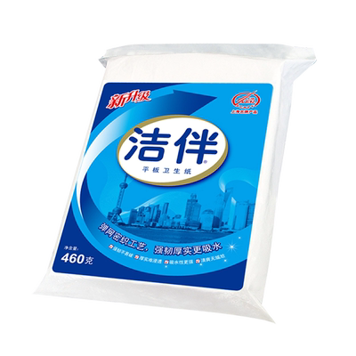 洁云洁伴460克4包平板卫生纸