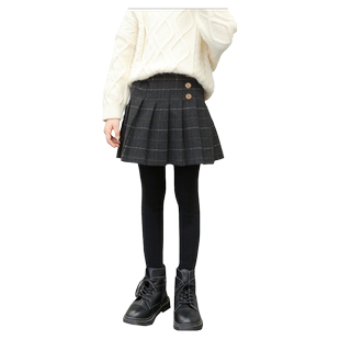 女童打底裤外穿洋气儿童秋冬裙裤中大童假两件加厚裤裙长裤子加绒