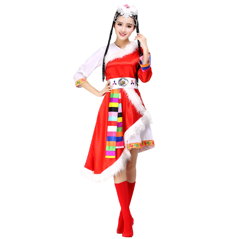 藏族舞蹈演出服新款广场舞套装