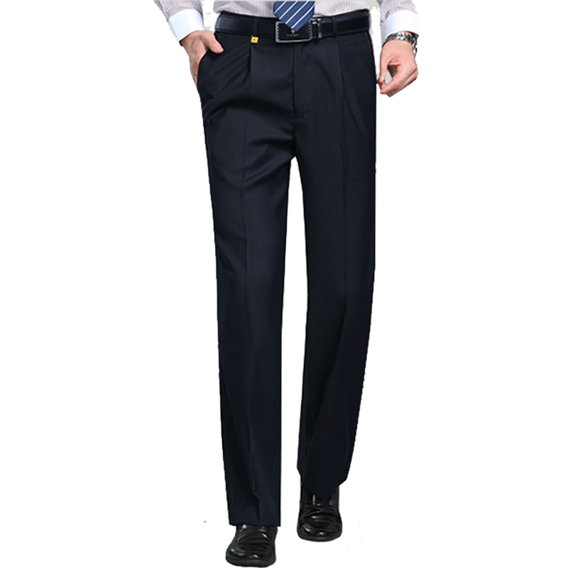 品牌新款休闲裤男士夏季冰丝薄款抗皱直筒宽松商务上班免烫西裤