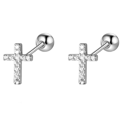 十字架螺丝拧小巧精致不用耳钉