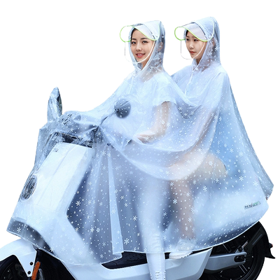双人母子专用新款防暴摩托车雨衣