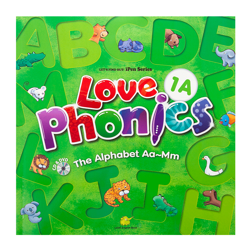 台湾进口原版幼儿英语自然拼读love phonics 1A 字母拼写拼读 The alphabet 26个字母 phonics发音启蒙