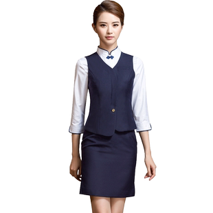 东航空姐制服女高端职业套装酒店前台口腔工装美容院售楼部工作服