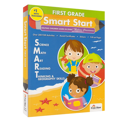 Evan-Moor Smart Start First Grade 1 英文原版美国加州教辅Skill Sharpeners技能铅笔刀综合版 1年级 critical thinking进口图书