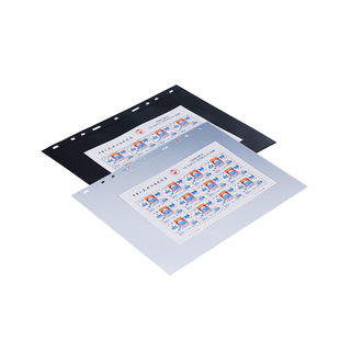 lighthouse德国灯塔原装进口O系列活页黑底/透明活页1-7行高档集邮插册大容量空册