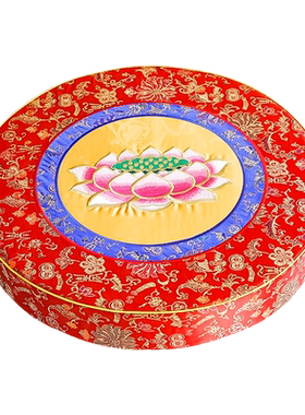 拜佛庄严品圆形磕头跪垫蒲团莲花