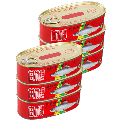 官方海鱼184g*6小吃辅料甘竹牌