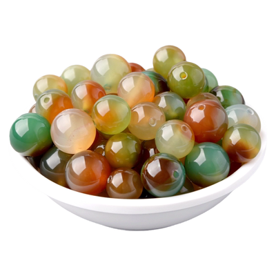 孔雀玛瑙手链散珠水晶手工diy