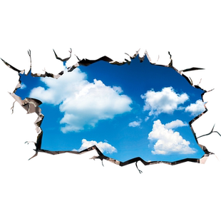 3d立体墙贴纸贴画室内房顶屋顶吊顶天花板装饰壁纸自粘顶部遮丑贴