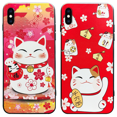 iPhone11promax手机壳女款iPhone xs max硅胶软壳苹果xs招财x防摔iPhonex超薄情侣xsmax男新年款猫pro带挂绳p