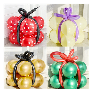 气球礼物盒造型包装商场店铺活动装饰宝宝百天派对生日一周岁布置