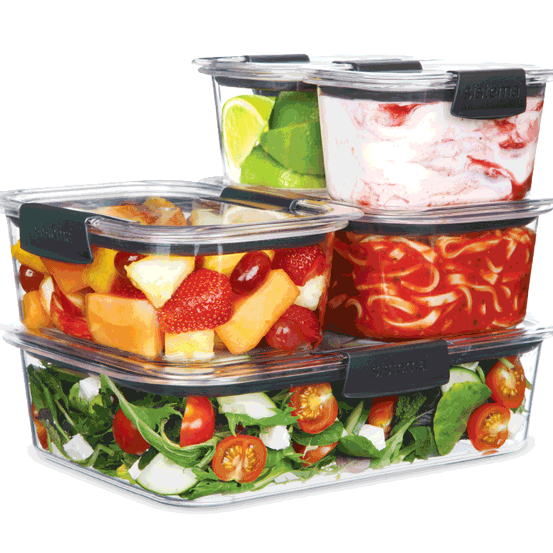 sistema密封保鲜盒tritan食品级上班轻便微波加热冰箱便当盒饭盒