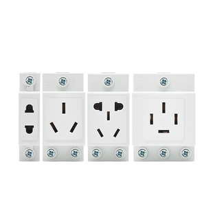 正泰AC30模数化插座16A电源配电箱空开二三四五孔导轨式插头10A安