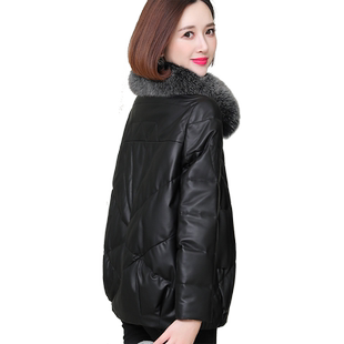 真皮羽绒服女2025新款冬显瘦优雅淑女气质海宁狐狸毛绵羊皮衣外套