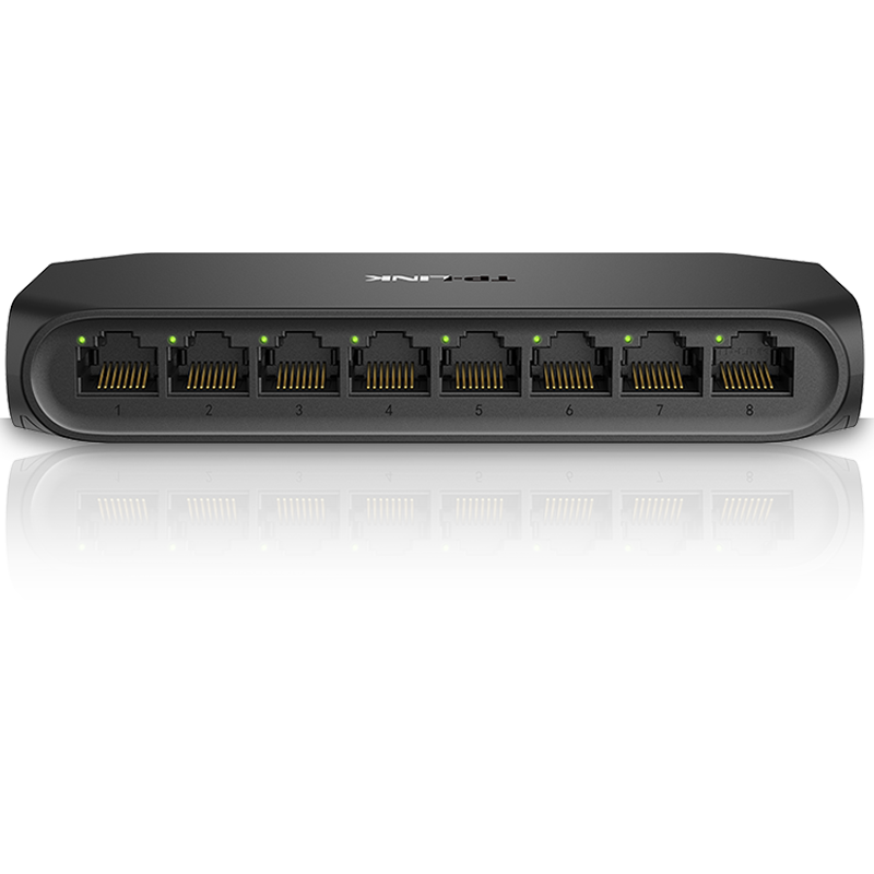 tp-link 8口千兆交换机5口lan家用桌面式稳定1000M高速网络网线分线器 监控企业办公家用集线交换器 SG10