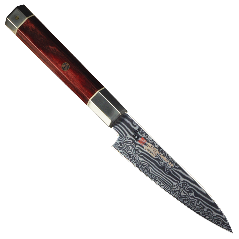 三昧zanmai日本进口双核大马士革钢荒波水果刀多功能刀蔬菜削皮刀