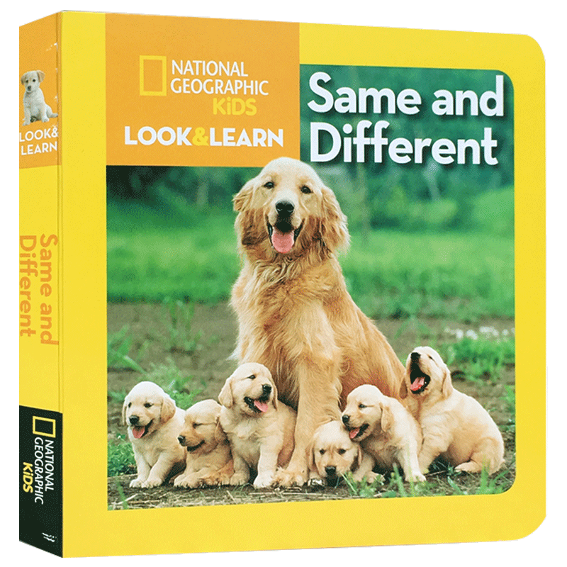 英文原版 Look and Learn: Same and Different 全彩版 国家地理杂志少儿版系列 童书 儿童启蒙早教英文纸板书 亲子阅读绘本