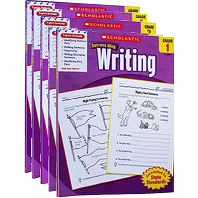 学乐必赢成功系列Scholastic Success with Writing写作训练Grammar语法Math tests数学阅读理解Reading练习册一至五年级英语
