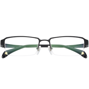 里斯特超轻纯钛近视眼镜半框眼镜框男镜框可配度数防蓝光变色镜架