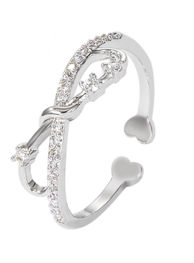 简约潮人微镶锆石欧美女蝴蝶结