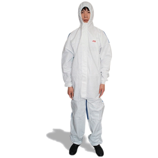 3M一次性防护服连体带帽实验室防化学溅射油漆喷漆防尘服透气舒适