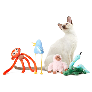 小佩丛林派对猫玩具自嗨猫薄荷逗猫咪耐咬猫猫用品小怪兽磨牙