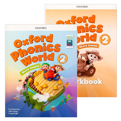 新版Oxford Phonics World 2 级别课本+练习册含原版牛津自然拼读OPW幼儿英语启蒙字母发音入门