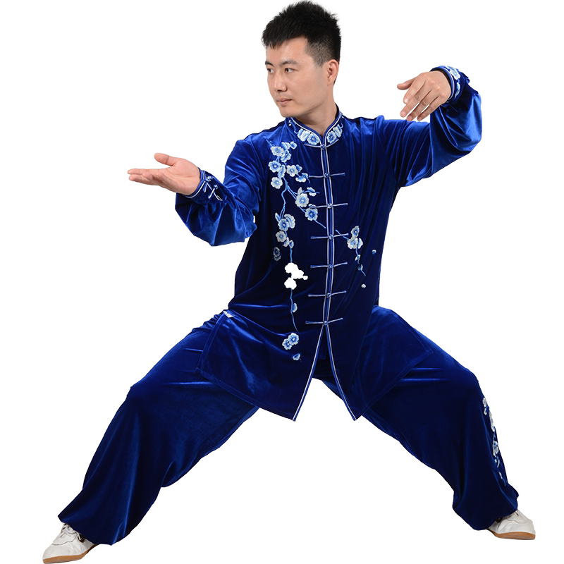 言一太极服南韩绒刺绣修身定做