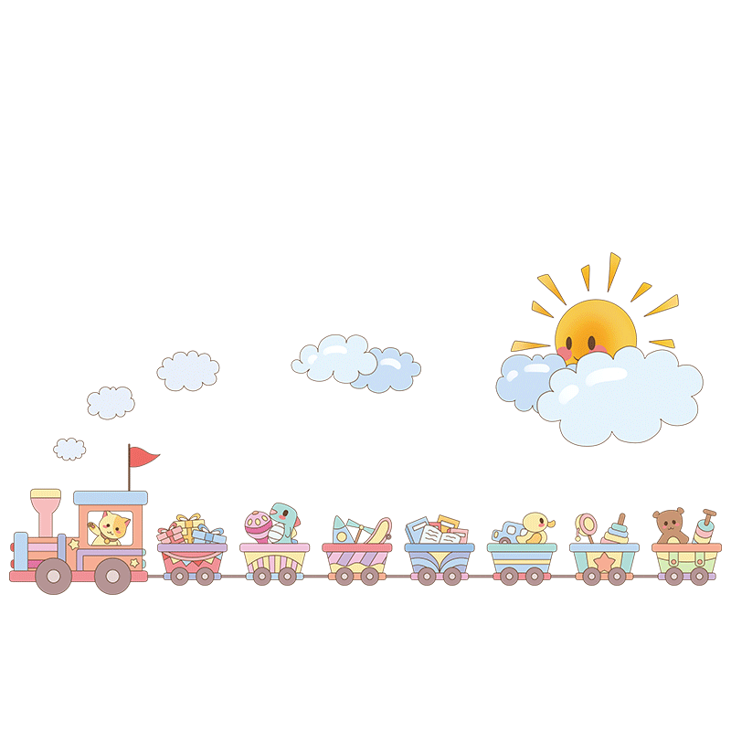 卡通可爱风小动物儿童房墙面贴画