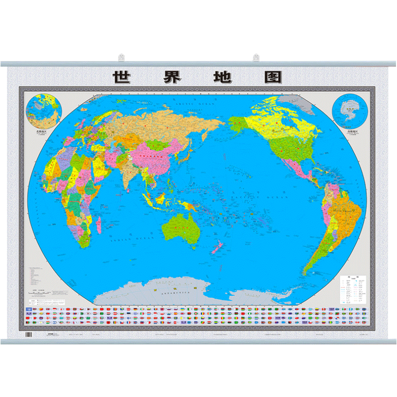 【高清清晰版】世界地图挂图 世世界行政区划图