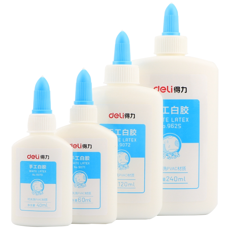 得力白胶手工白乳胶液体胶500ml粘五谷粘树叶粘雪糕棒粘硬纸板安全可水洗粘木头折纸衍纸史莱姆做泥木工 xx