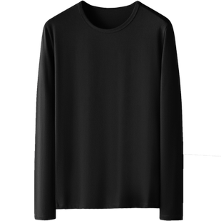 3件装】莫代尔长袖t恤男抗菌防螨内搭双面德绒打底衫加绒保暖秋衣