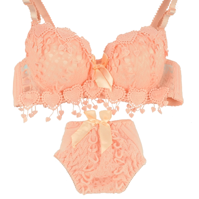 红色日系性感聚拢海棉学生内衣