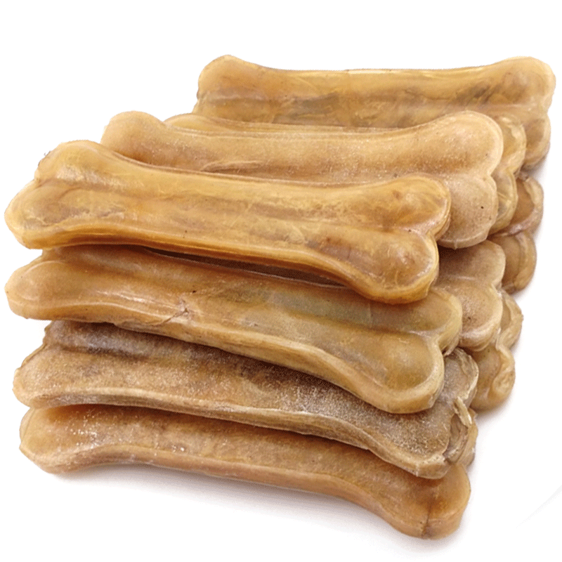 狗咬胶4寸牛皮压骨泰迪磨牙10cm